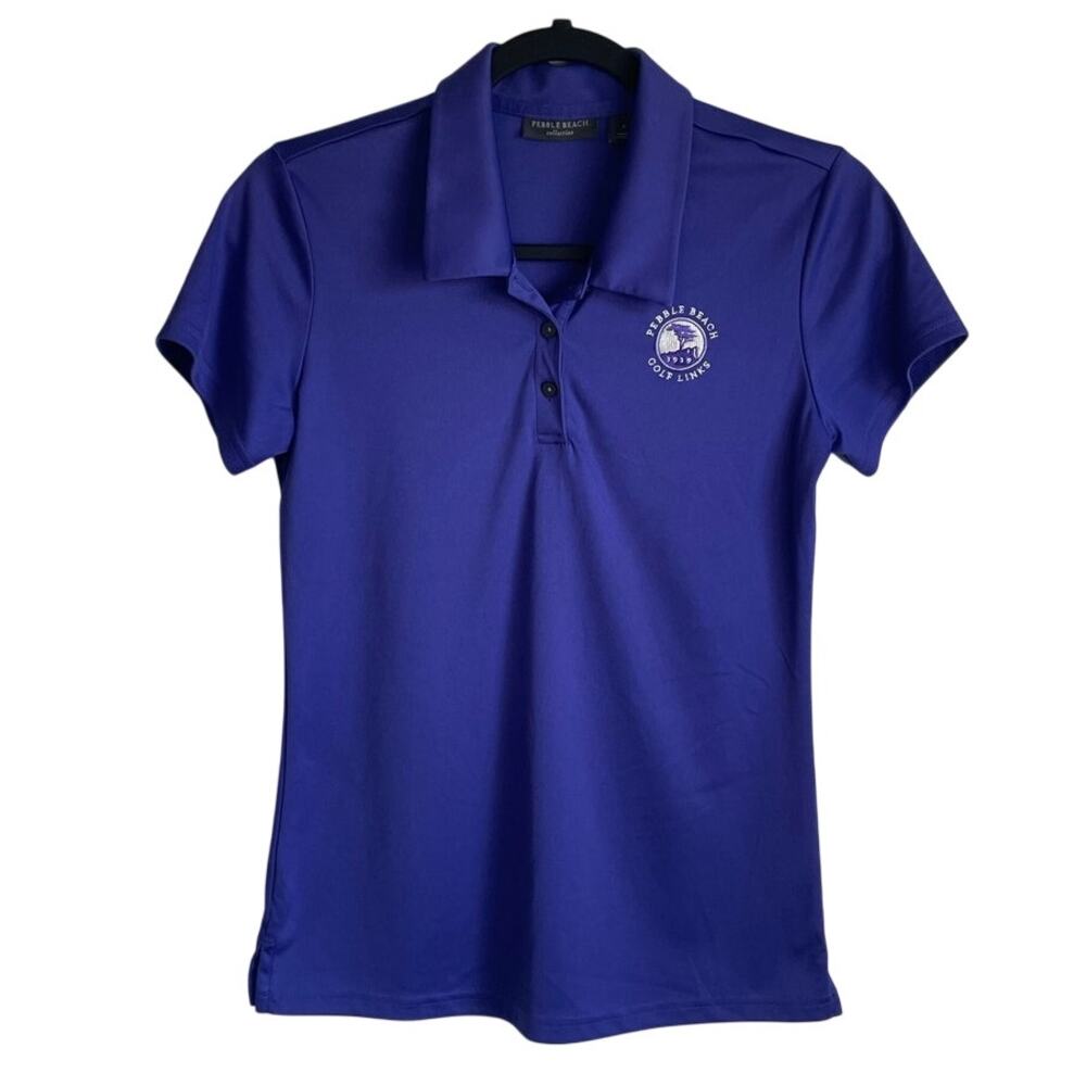 Pebble Beach Golf Links Polo Shirt Women's Small Golf Performance Top Athletic